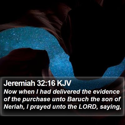 Jeremiah 32:16 KJV Bible Verse Image