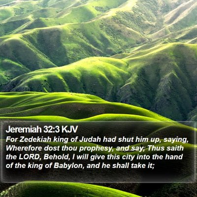 Jeremiah 32:3 KJV Bible Verse Image