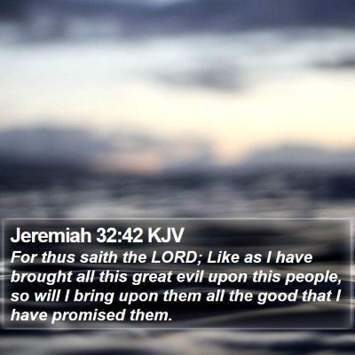Jeremiah 32:42 KJV Bible Verse Image