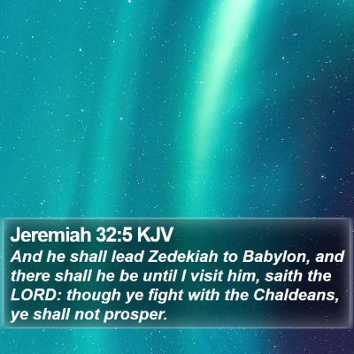 Jeremiah 32:5 KJV Bible Verse Image