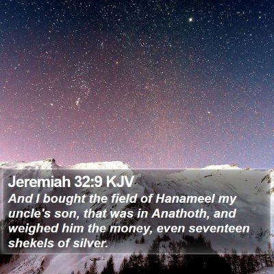 Jeremiah 32:9 KJV Bible Verse Image