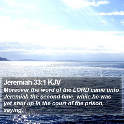 Jeremiah 33:1 KJV Bible Verse Image