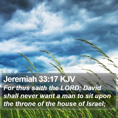 Jeremiah 33:17 KJV Bible Verse Image