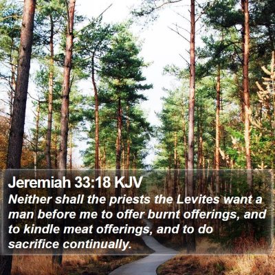 Jeremiah 33:18 KJV Bible Verse Image