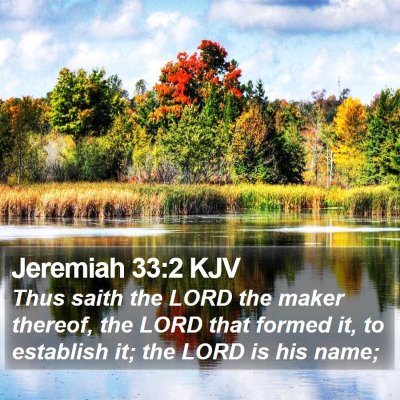 Jeremiah 33:2 KJV Bible Verse Image
