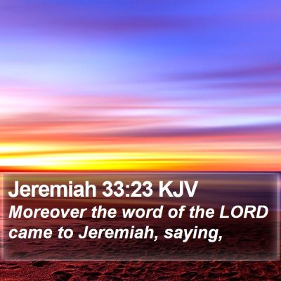 Jeremiah 33:23 KJV Bible Verse Image