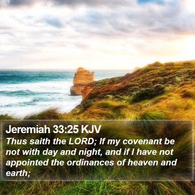 Jeremiah 33:25 KJV Bible Verse Image