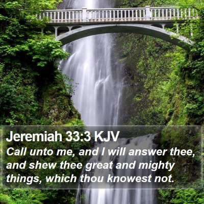 Jeremiah 33:3 KJV Bible Verse Image