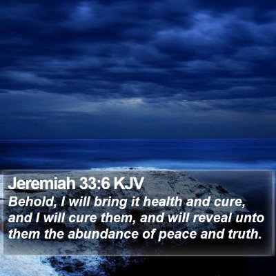 Jeremiah 33:6 KJV Bible Verse Image