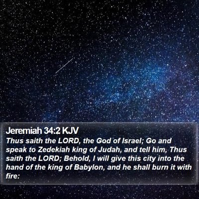 Jeremiah 34:2 KJV Bible Verse Image