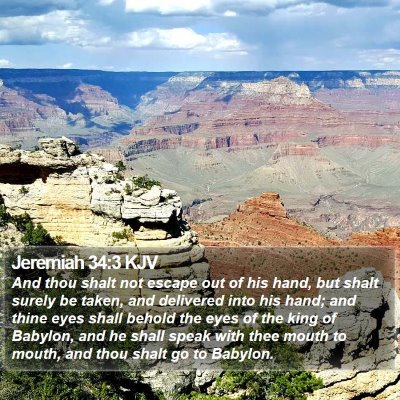 Jeremiah 34:3 KJV Bible Verse Image