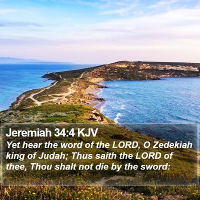 Jeremiah 34:4 KJV Bible Verse Image