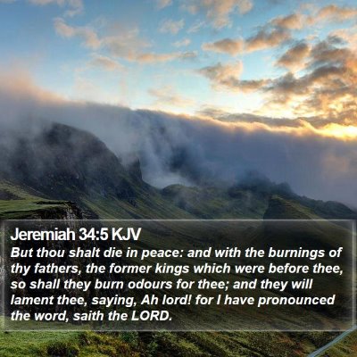 Jeremiah 34:5 KJV Bible Verse Image