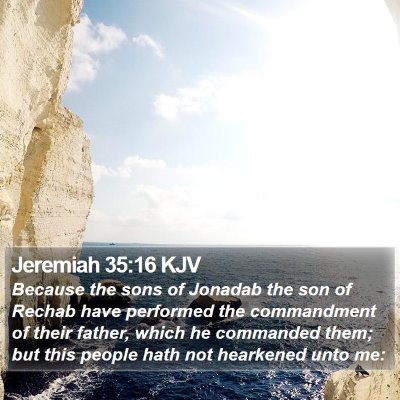 Jeremiah 35:16 KJV Bible Verse Image