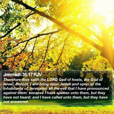 Jeremiah 35:17 KJV Bible Verse Image