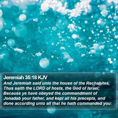 Jeremiah 35:18 KJV Bible Verse Image