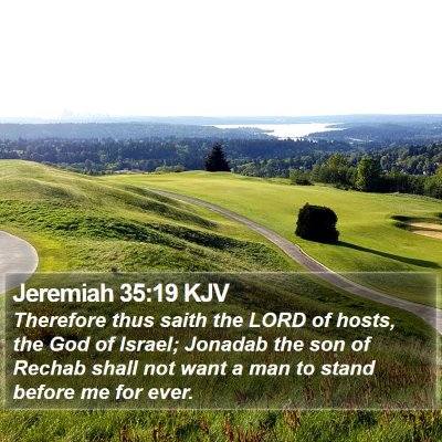 Jeremiah 35:19 KJV Bible Verse Image
