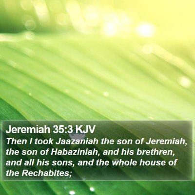 Jeremiah 35:3 KJV Bible Verse Image