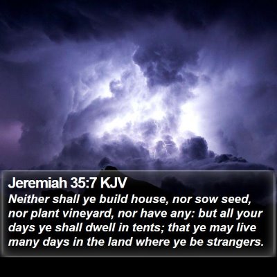 Jeremiah 35:7 KJV Bible Verse Image