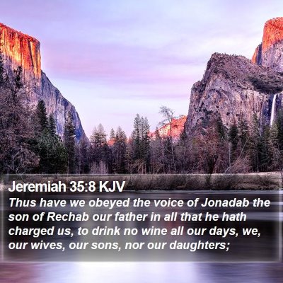 Jeremiah 35:8 KJV Bible Verse Image