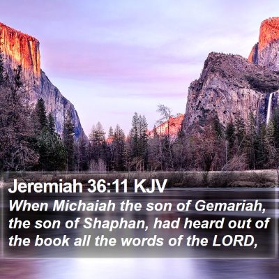 Jeremiah 36:11 KJV Bible Verse Image