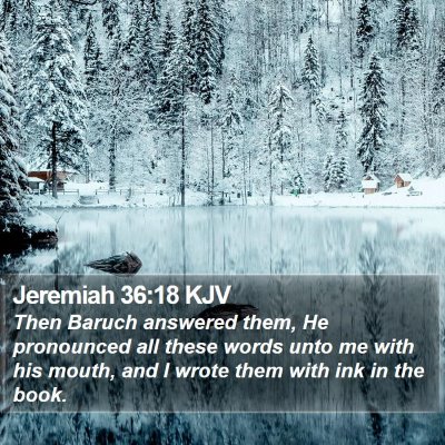 Jeremiah 36:18 KJV Bible Verse Image