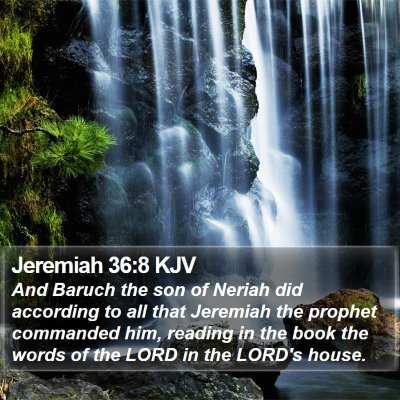 Jeremiah 36:8 KJV Bible Verse Image