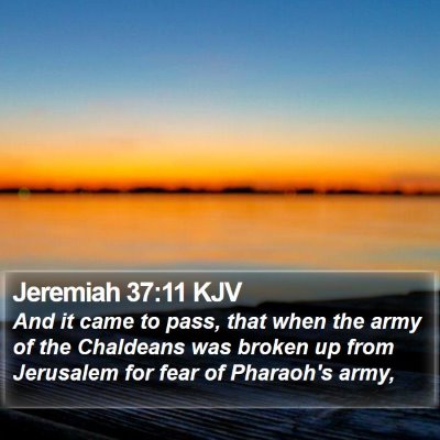 Jeremiah 37:11 KJV Bible Verse Image