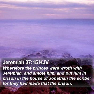 Jeremiah 37:15 KJV Bible Verse Image