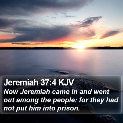 Jeremiah 37:4 KJV Bible Verse Image