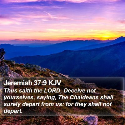 Jeremiah 37:9 KJV Bible Verse Image