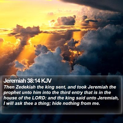 Jeremiah 38:14 KJV Bible Verse Image