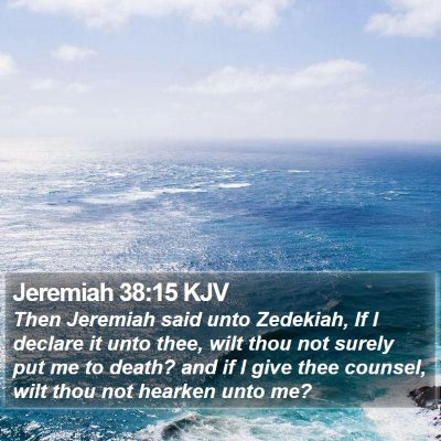Jeremiah 38:15 KJV Bible Verse Image