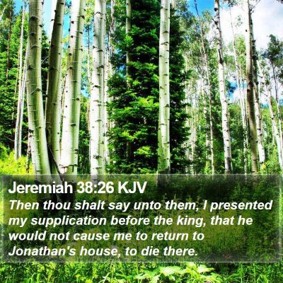 Jeremiah 38:26 KJV Bible Verse Image