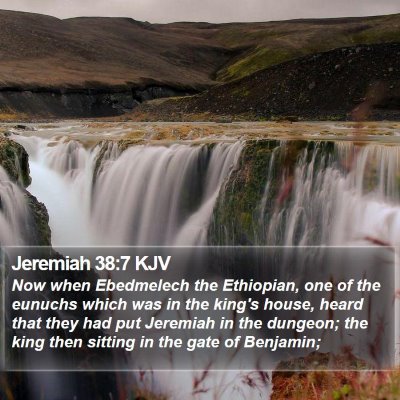 Jeremiah 38:7 KJV Bible Verse Image