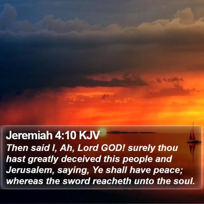 Jeremiah 4:10 KJV Bible Verse Image