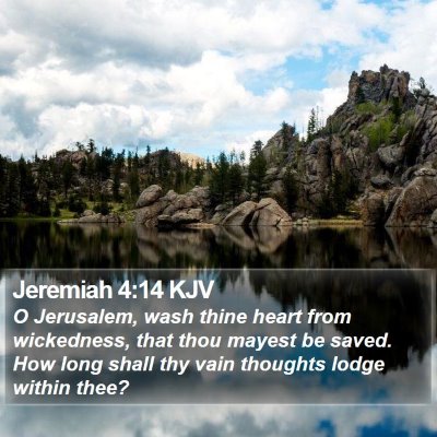 Jeremiah 4:14 KJV Bible Verse Image