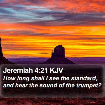 Jeremiah 4:21 KJV Bible Verse Image