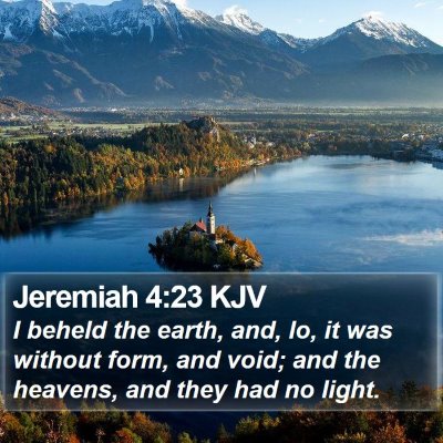 Jeremiah 4:23 KJV Bible Verse Image