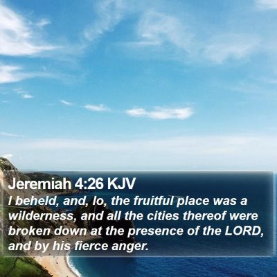 Jeremiah 4:26 KJV Bible Verse Image