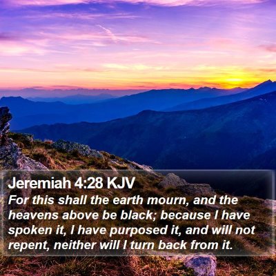 Jeremiah 4:28 KJV Bible Verse Image