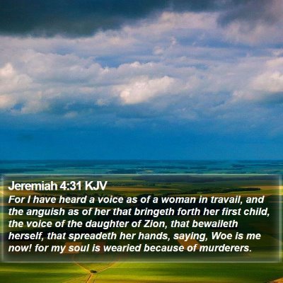 Jeremiah 4:31 KJV Bible Verse Image