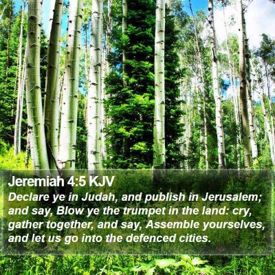 Jeremiah 4:5 KJV Bible Verse Image