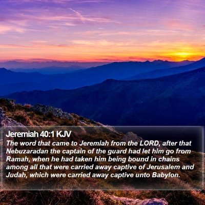 Jeremiah 40:1 KJV Bible Verse Image