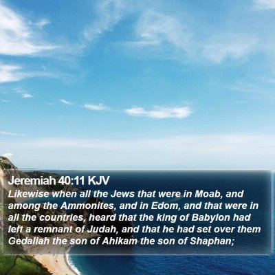 Jeremiah 40:11 KJV Bible Verse Image