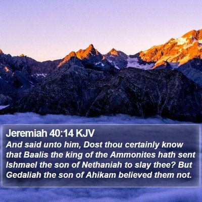 Jeremiah 40:14 KJV Bible Verse Image