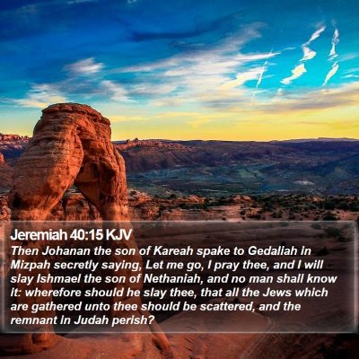 Jeremiah 40:15 KJV Bible Verse Image