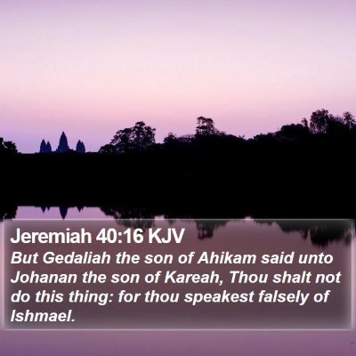 Jeremiah 40:16 KJV Bible Verse Image