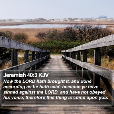 Jeremiah 40:3 KJV Bible Verse Image