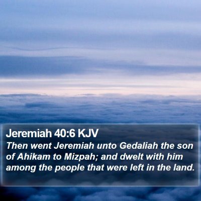 Jeremiah 40:6 KJV Bible Verse Image
